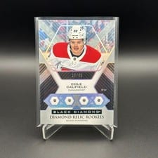 2021 Upper Deck Black Diamond Rookie Relic Cole Caufield Quad #BDR-CC card