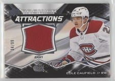 2022-23 Upper Deck Premier Premier Attractions Jersey Cole Caufield #PA-CC card