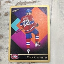 2023-24 SkyBox Metal Universe 1990 Skybox Metal Retros Cole Caufield #22 card