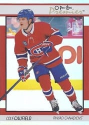 2025-26 O-Pee-Chee OPC Premier Cole Caufield #P-2 card