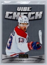 2025-26 O-Pee-Chee Platinum Vibe Check Cole Caufield #VC-4 card
