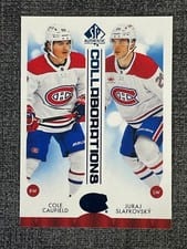 2023 SP Authentic Collaborations Cole Caufield / Juraj Slafkovsky #C-10 card