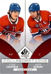 2022-23 SP Authentic Collaborations Cole Caufield/Nick Suzuki #C-5 card