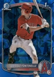 2025 Bowman Sapphire Edition Base Set Cole Fontenelle #BCP-32 card