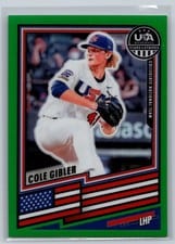 2026 Panini Stars and Stripes Prizm USA Cole Gibler Ruby Wave #197 card