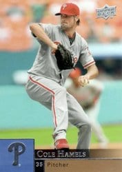 2009 Upper Deck Base Set Cole Hamels #808 card