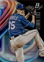 2018 Bowman Platinum Base Set Cole Hamels #85 card