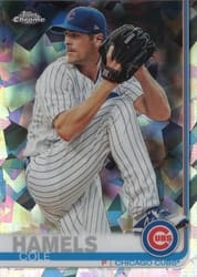 2019 Topps Chrome Sapphire Edition Base Set Cole Hamels #540 card