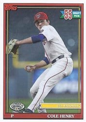 2021 Topps Pro Debut Base Set Cole Henry #PD-155 card