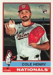 2025 Topps Heritage Base Set Cole Henry #697 card
