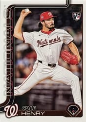 2025 Topps Update Base Set Cole Henry #US186 card