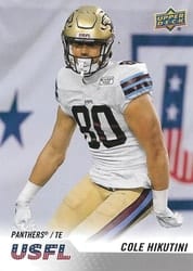 2023 Upper Deck USFL Base Set Cole Hikutini #12 card