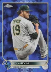 2022 Topps Chrome Update Sapphire Edition Base Set Cole Irvin #US292 card