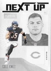 2020 Panini Playbook Next Up Cole Kmet #NU-31 card