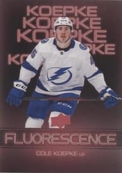 2022-23 Upper Deck Flourescence Gold Parallel Cole Koepke #F-44 card