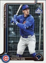 2025 Topps Pro Debut Base Set Cole Mathis #PD-43 card