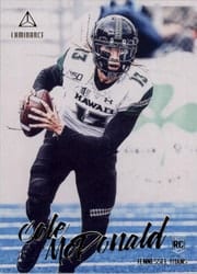 2020 Panini Luminance Base Set Cole McDonald #139 card