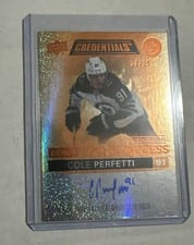 2021-22 Upper Deck Credentials Debut Ticket Access Autograph Cole Perfetti #DTAA-CP card