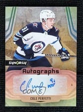 2021-22 Upper Deck Synergy Rookie Autographs Cole Perfetti #AR-CP card