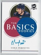 2021-22 Upper Deck The Cup The Basics Autograph Cole Perfetti #TB-PF card