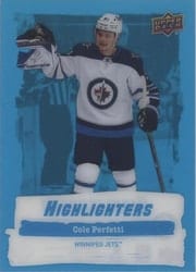 2022-23 Upper Deck Highlighters Cole Perfetti #HL-1 card