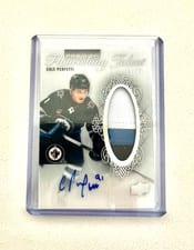 2023-24 Upper Deck Premier Flourishing Talent Autograph Patch Cole Perfetti #FT-CP card