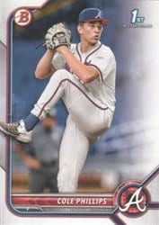 2022 Bowman Draft Base Set Cole Phillips #BD-90 card