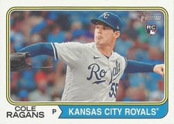2023 Topps Heritage Base Set Cole Ragans #652 card