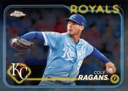 2024 Topps Chrome Base Set Cole Ragans #186 card