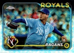 2024 Topps Chrome Logofractor Edition Base Set Cole Ragans #186 card