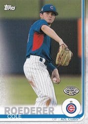 2019 Topps Pro Debut Base Set Cole Roederer #89 card