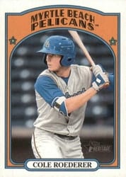 2021 Topps Heritage Minor League Base Set Cole Roederer #142 card