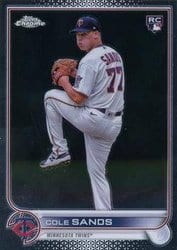 2022 Topps Chrome Update Base Set Cole Sands #USC97 card