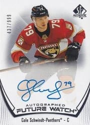 2021-22 SP Authentic Base Set Cole Schwindt #193 card