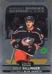 2021-22 O-Pee-Chee Platinum Base Set Cole Sillinger #285 card