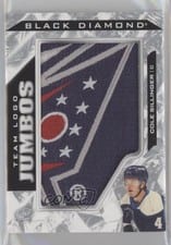 2024-25 Upper Deck Black Diamond Team Logo Jumbo Patch Puzzle - Blue Jackets Cole Sillinger #TL-CS card