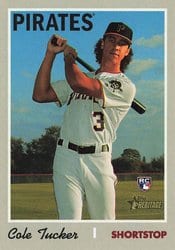 2019 Topps Heritage Base Set Cole Tucker #681 card