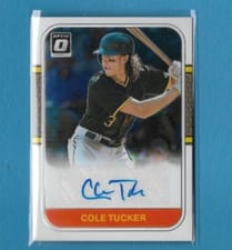 2021 Donruss Optic Retro 1987 Signatures Cole Tucker #RS87-CT card