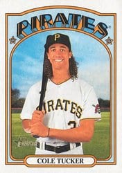 2021 Topps Heritage Base Set Cole Tucker #695 card