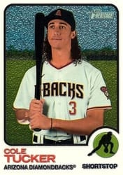 2022 Topps Heritage Chrome Cole Tucker #673 card