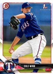 2018 Bowman Draft Base Set Cole Winn #BD-173 card
