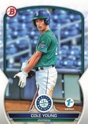 2023 Bowman 1st Edition Base Set Cole Young #BPPF-9 card