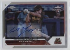 2023 Topps Pro Debut Chrome Autographs Refractor Cole Young #PDC-33 card