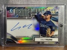2024 Bowman Chrome Prime Chrome Signatures Cole Young #PCS-CY card