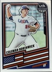 2026 Panini Stars & Stripes Prizm Base Set Coleman Borthwick #94 card