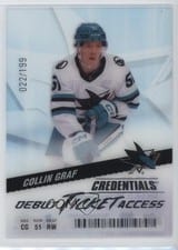 2024-25 Upper Deck Credentials Acetate Debut Ticket Access Collin Graf #DTAA-GR card