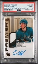 2024-25 Upper Deck Premier Acetate Auto Patch Rookies Collin Graf #AR-GR card