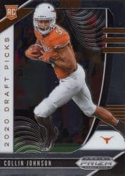 2020 Panini Prizm Draft Picks Base Set Collin Johnson #112 card