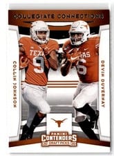 2020 Panini Contenders Draft Picks Collegiate Connections Collin Johnson/Devin Duvernay #18 card
