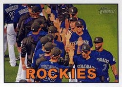 2016 Topps Heritage Base Set Colorado Rockies #367 card